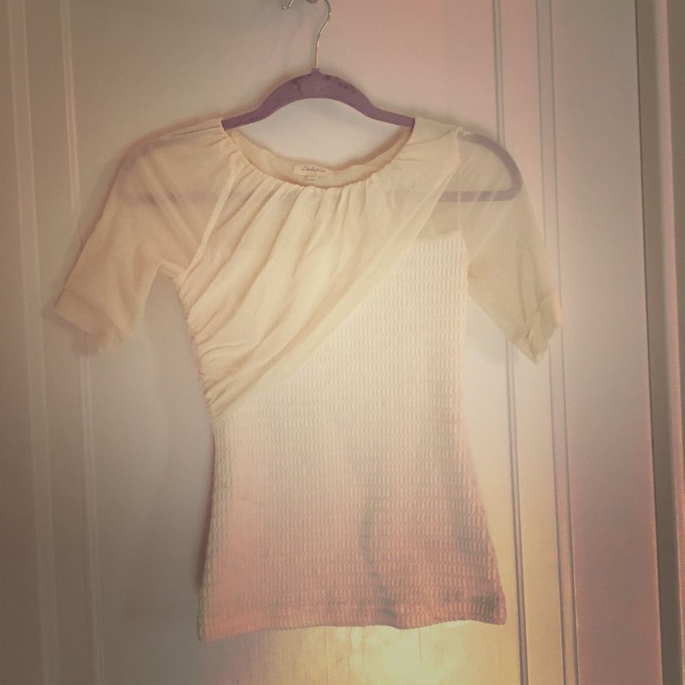 Off white Anthropologie blouse